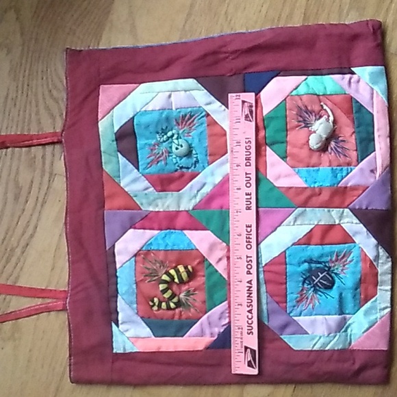 👺 FOLK ART BAG HANDCRAFTED PATCHWORK by Bai Jia Bei Family - Picture 1 of 15